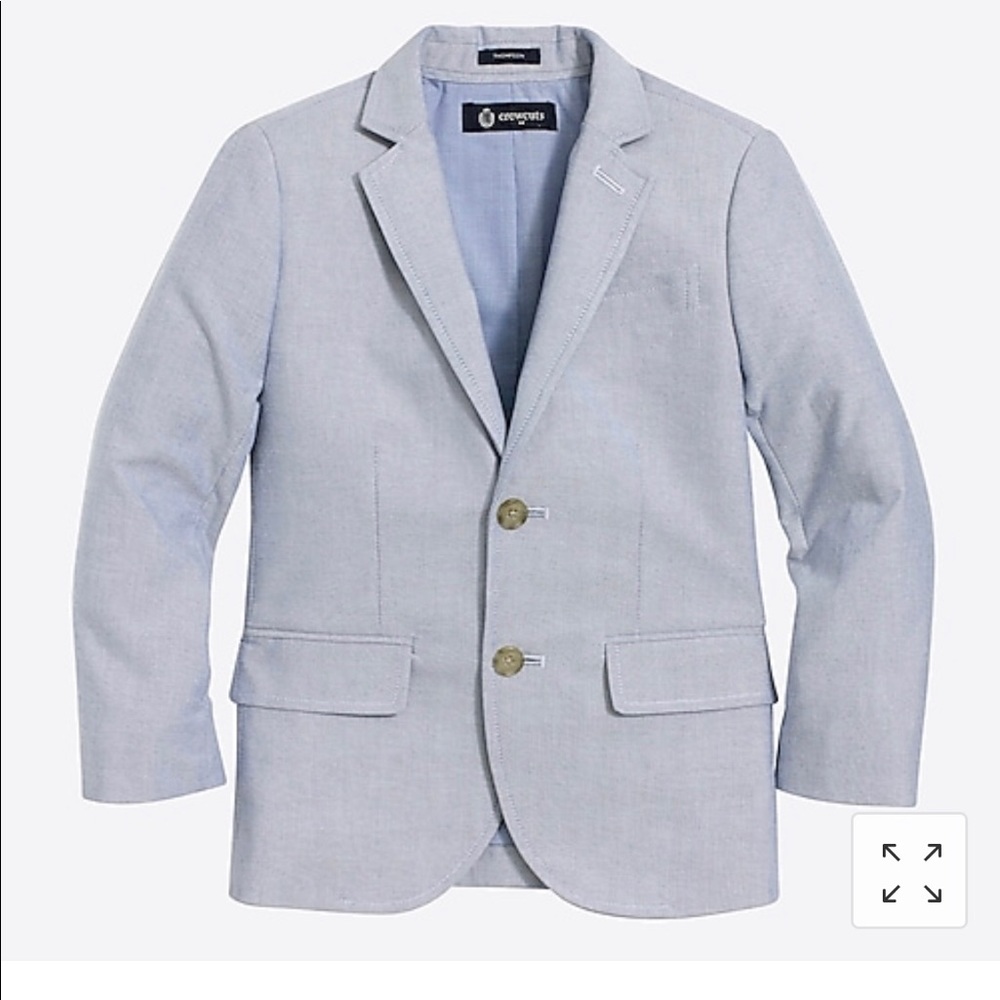 J Crew Boys Thompson Blazer 2T Oxford light blue